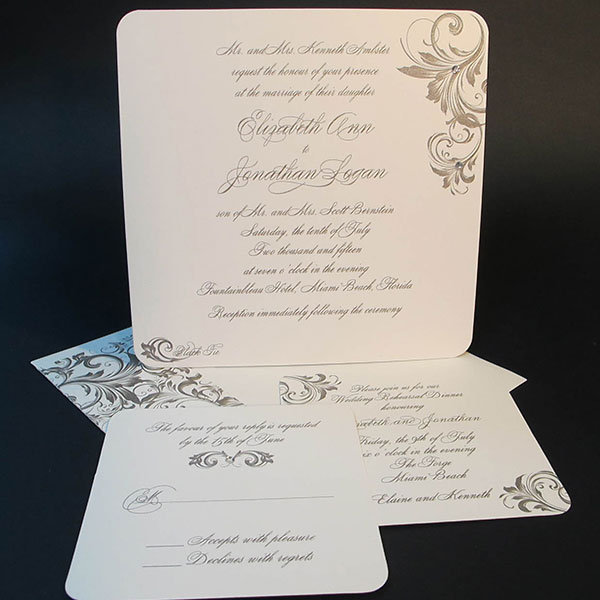 swirling in romance invitation arlene segal