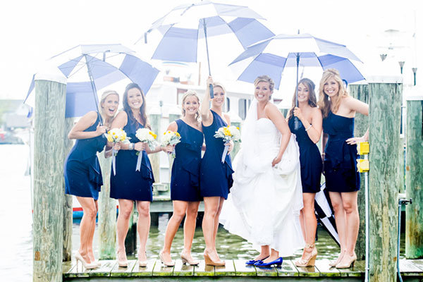 rainy wedding