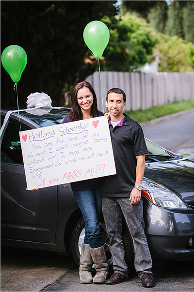 engagement ring car surprise