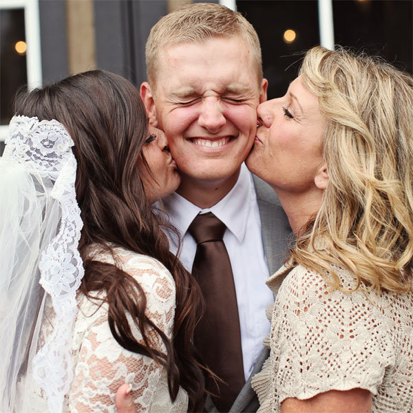 bride groom and mother-in-law