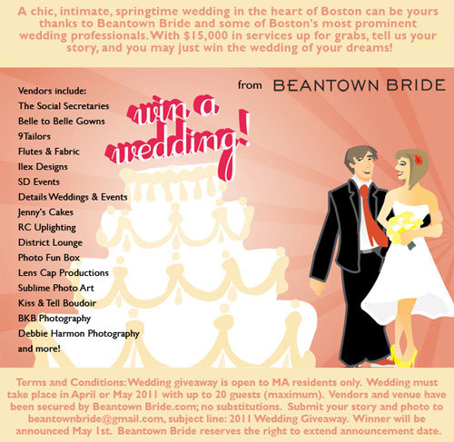 win a wedding from beantown bride