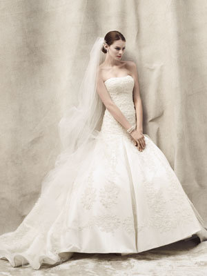 white david's bridal gown